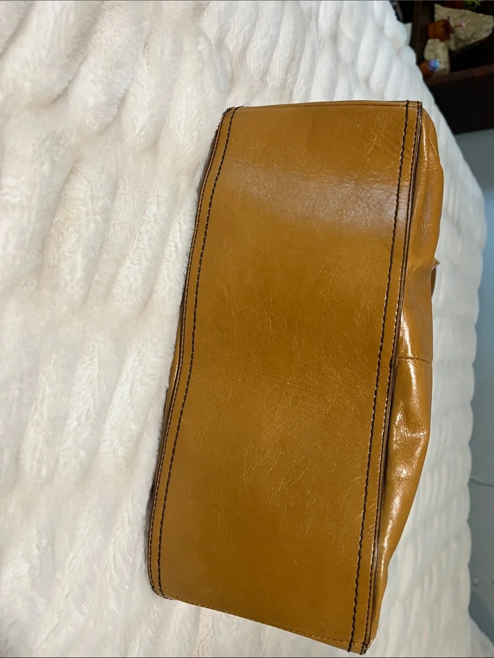 HOBO Genuine Leather Mustard Yellow Shoulder Bag | Soft Leather Hobo Purse